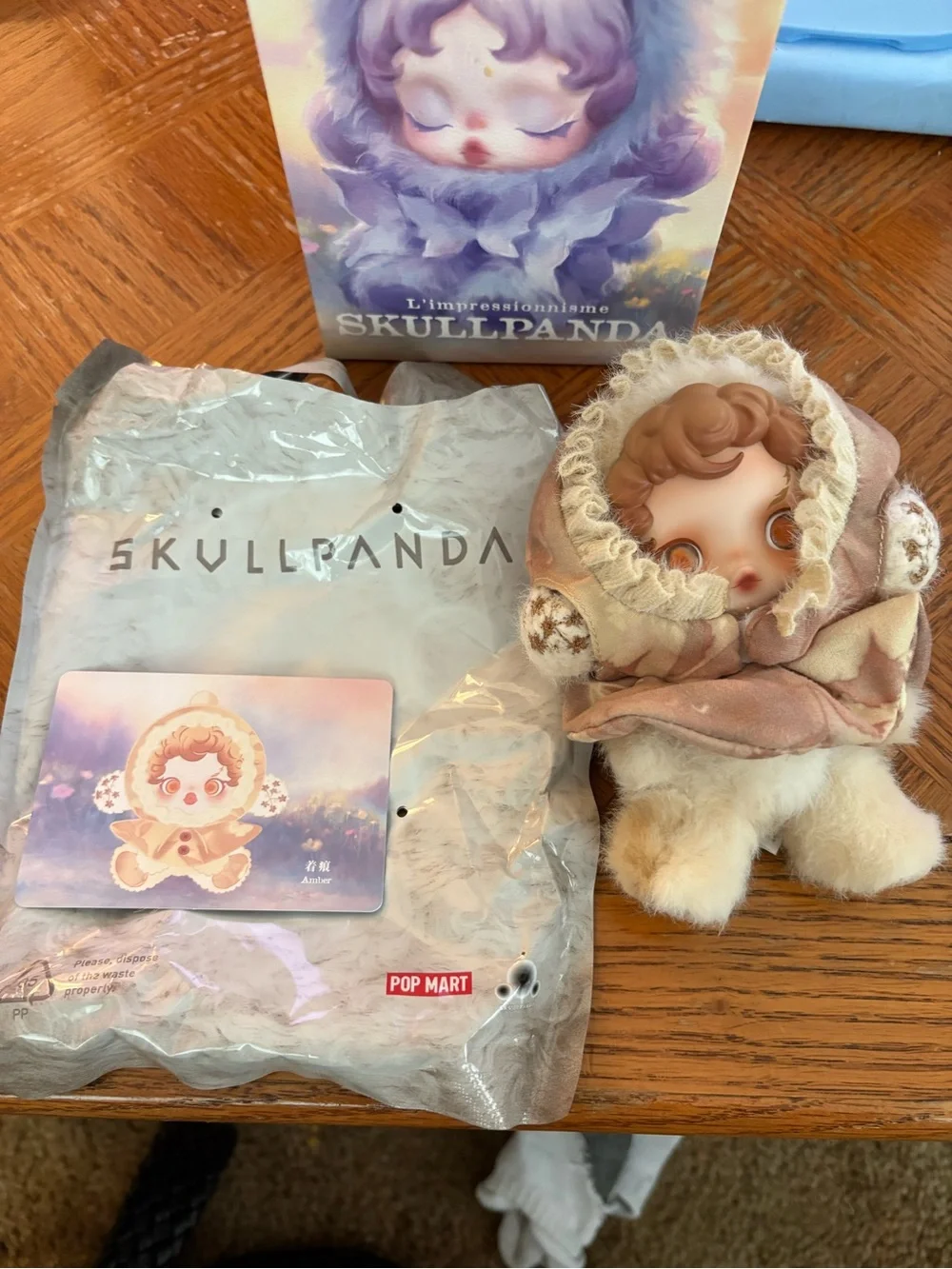 SKULLPANDA Plush Doll in Cream and Brown by - Cute Collectible